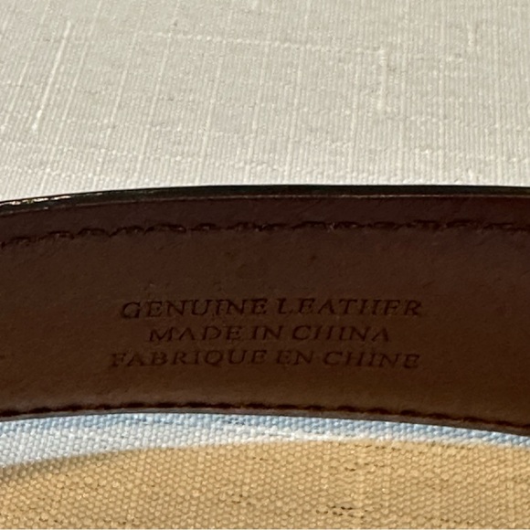 Lauren Ralph Lauren Brown Leather Belt Gold RLL Buckle Women’s Medium - Picture 11 of 16